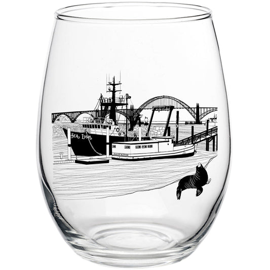 Sea Lion's Port 15oz Stemless Wine Glass