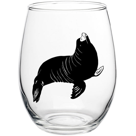 Sea Lion 15oz Stemless Wine Glass
