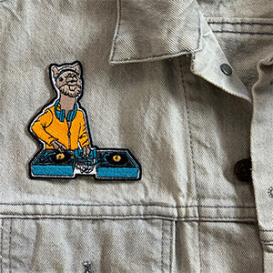 DJ LlamaRama Iron-On-Patch