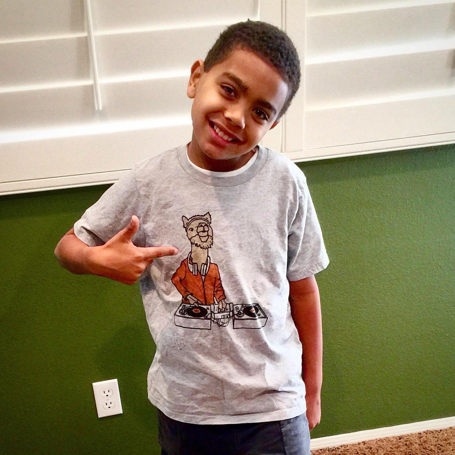 DJ LlamaRama T-Shirt - Toddler & Youth Athletic Heather