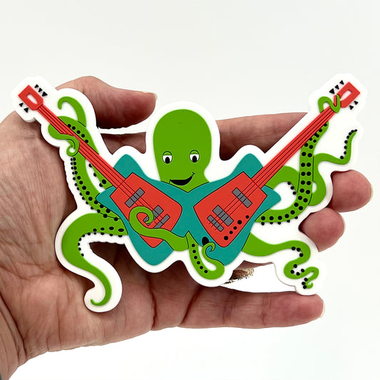 Octo Rocks Out Soft Rubber Magnet